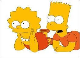 Lisa et Bart se chamaillent ... .