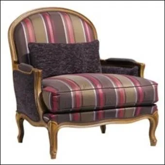 Comment s'appelle cette bergre  bois apparent,  dossier bas, large et profond ?