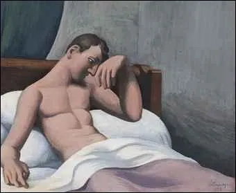 Le malade assis dans son lit.