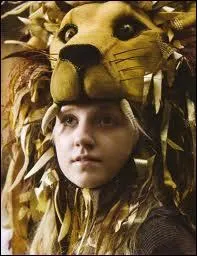 Lors d'un match de Gryffondor contre Serpentard, elle porte un chapeau en forme de :