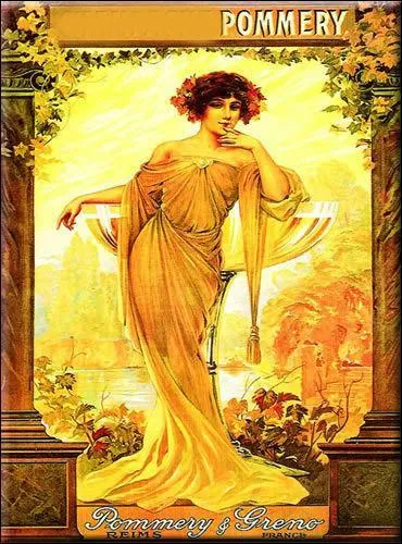 Cette superbe femme de la Belle poque reprsente une publicit pour :