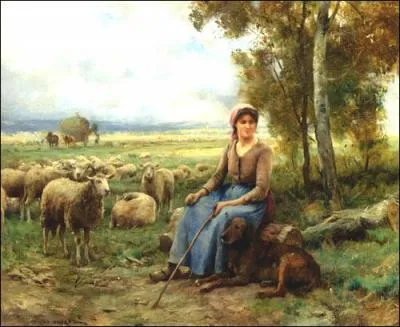 Qui a peint Bergre gardant son troupeau ?