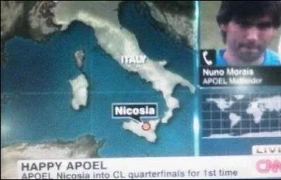Nicosie en Italie ! Corrigez l'erreur !