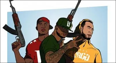 Sur cette image, quel clbre jeu d'action est reprsent par Booba, Rohff et La Fouine ?