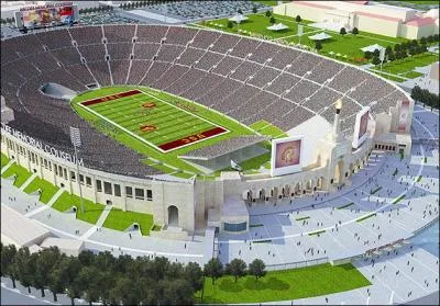 Comment s'appelle le stade de Los Angeles o eurent lieu les comptitions d'athltisme des J. O de 1984 ?