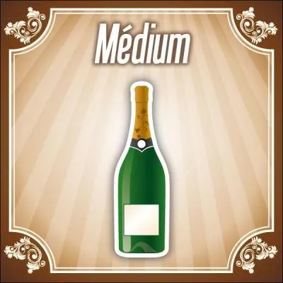 Voici une bouteille dont le format n'est plus en service, il s'agit du  Mdium , quelle tait sa contenance ?