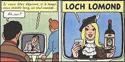 Cette jolie blonde fait de la publicité télévisée pour le whisky Loch Lomond. Cette marque existe-t-elle vraiment ?