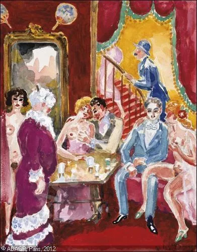 Qui a peint cette scne de maison close ?