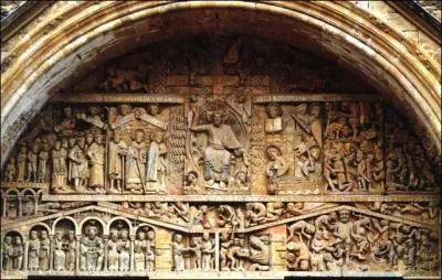 Cette scène sculptée sur le tympan de Conques représente :