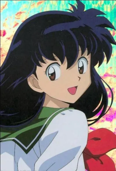 Dans 'Inuyasha', c'est une fille qui peut voir les fragments de la perle rose, appele 'Shikon No Tama'. Elle accompagnera Inuyasha dans ses aventures avec ses amis. Elle a comme arme une arc et des flches. D'ailleurs, elle n'arrte pas dire 'couch'  Inuyasha. C'est...