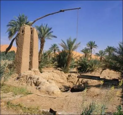 C'est un appareil  bascule servant  puiser l'eau d'un puits ou d'un point d'eau apparu ds le IIIe millnaire avant notre re pour irriguer les cultures...