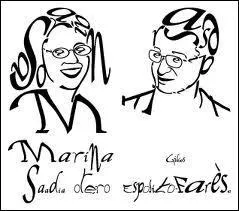 Il s'agit d'un portrait conçu avec les lettres du nom correspondant.