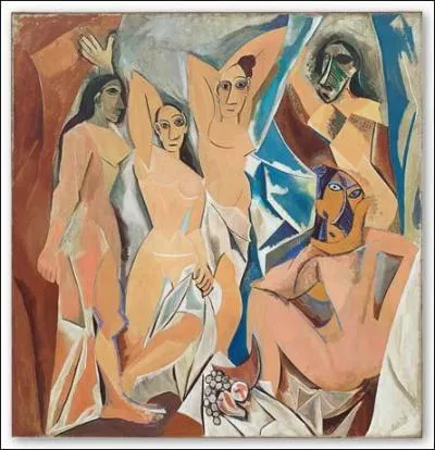 Pablo Picasso choque : le monde de l'art parisien est habitu aux surprises, mais la dernire toile du peintre espagnol de 26 ans a stupfait tout le monde. En effet, elle montre 5 femmes plus ou moins dvtues, dont le corps et les toffes sont dforms en de curieuses formes gomtriques. Quel est le nom de cette oeuvre ?