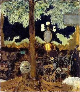 Qui a peint Caf du bois de Boulogne la nuit ?