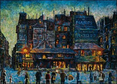 Qui a peint Paris rue anime de nuit ?