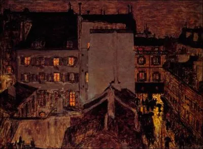 Qui a peint Montmartre dans la pluie, peinture de nuit ?
