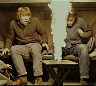 L'amiti semble tre de retour entre Ron et Harry. Ron parle de ses aventures  Harry, et Harry des siennes. Pourquoi ce jet de flammes, alors ?