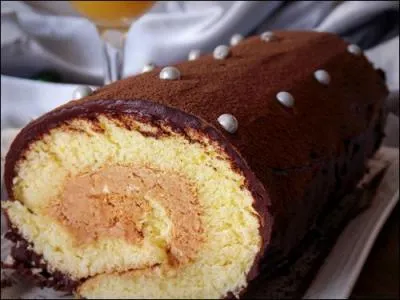 Nous avons fait une "bûche maison" à base de :