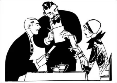 Cochez la phrase exacte. Au restaurant...