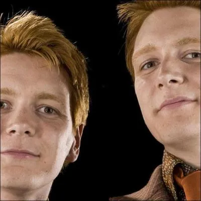 Que font les jumeaux Weasley  Percy lorsque celui-ci arrive au Terrier en compagnie du ministre de la Magie, dans le tome 6 ?