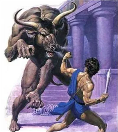 Le Minotaure, mi-homme, mi-taureau fut enferm dans le labyrinthe , par qui fut-il tu ?
