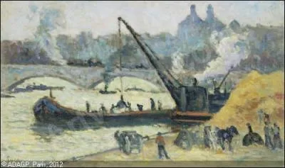 Qui a peint Chalands sur la Seine par temps gris ?