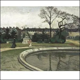 Qui a peint Bassin des tuileries temps gris ?