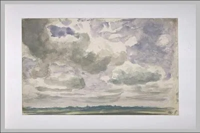 Qui a peint Paysage avec de gros nuages blancs et gris ?