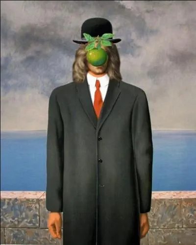 Surraliste ce tableau de Paul Magritte intitul  Le fils de l'homme  ! Pas tant que cela, si l'on se rfre  la pomme et au personnage qui se cache derrire...
