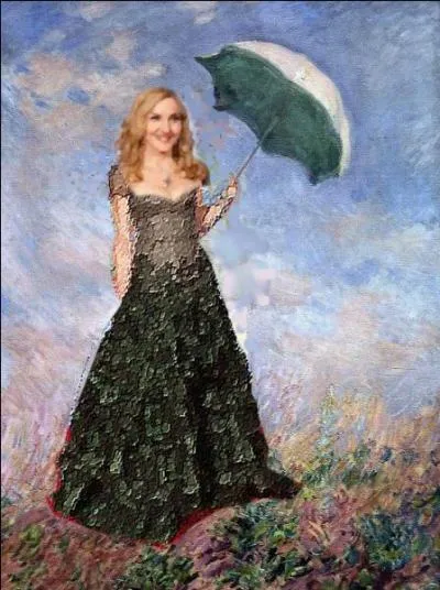 Cette icne de la chanson pop semble sortir tout droit d'un tableau de Claude Monet...