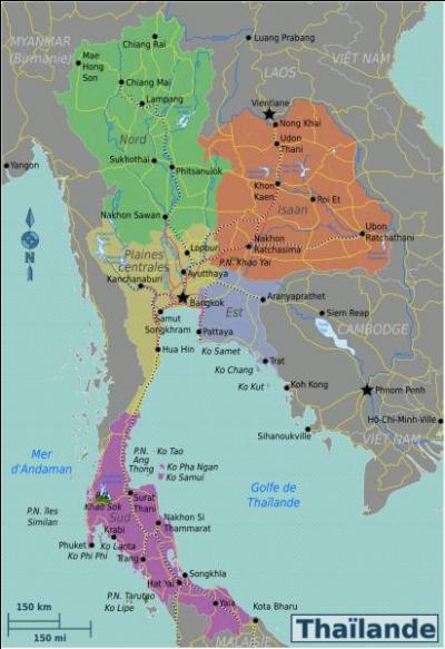 Combien de pays limitrophes possde la Thalande ?