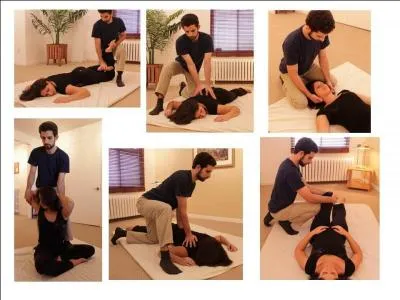 Trs complet, Le massage thalandais traditionnel recouvre le corps entier, et se termine par :