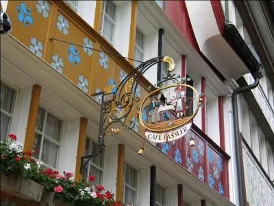 Tout en nous faisant visiter sa charmante bourgade et ses nombreuses enseignes pittoresques, il nous invite dans son caf pour dguster un verre d'Appenzeller avec un morceau d'appenzeller. De quoi s'agit-il ?