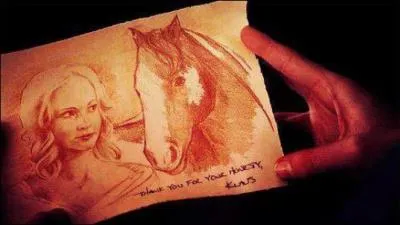 Dans la saison 3, qui a dessin Caroline  ct d'un cheval ?