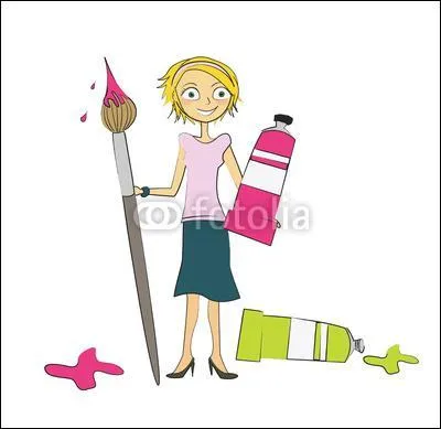 Femme au foyer qui ne nglige pas la peinture :