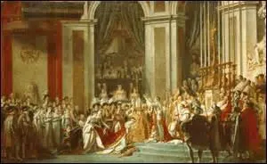 Nomm Le Sacre de Napolon , je suis peinte entre 1805 et 1807. Huile sur toile, je reprsente le couronnement de Napolon Ier avec Josphine de Beauharnais, de grande dimensions (6, 21m x 9, 79m) , je suis expose au Muse du Louvre. Mon auteur no-classique, n le 30 aot 1748  Paris et dcde en exil  Bruxelles le 29 dcembre 1825, peintre officiel de l'Empereur, qui est-il ?