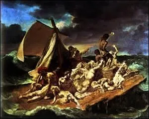 Je me nomme Thodore Gricault, n le 26 septembre 1791  Rouen, je dcde le 26 janvier 1824  Paris des suites d'une longue agonie due officiellement  une chute de cheval, mais plus probablement d'une maladie vnrienne. Peintre, sculpteur, dessinateur et lithographe, je laisse  la postrit ce chef d'uvre : une toile sur bois peinte  l'huile entre 1818 et 1819, mesurant 491cm x 716cm :