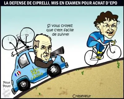 Quelle excuse invoque Patrice Ciprelli, le mari de la cycliste Jeannie Longo, aprs avoir fait des achats d'EPO ?