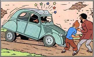 Dans quel album de Tintin Dupont & Dupond voit-on ce curieux incident ?