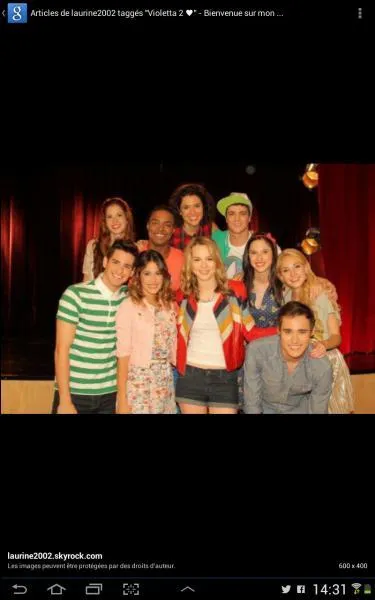 Quelle est la clbrit qui est alle dans la saison 2 de Violetta ?