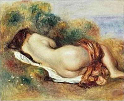 Le nu fminin fut un motif de prdilection pour ce peintre impressionniste tout au long de sa carrire, comme en tmoigne ce nu couch de 1882...