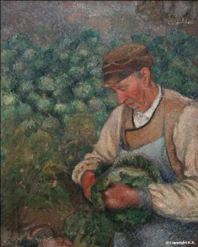 Qui a peint ce jardinier sur ce tableau intitul  Paysan avec un chou  ?