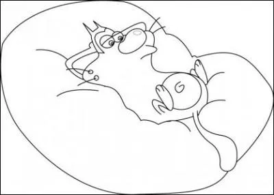 Quelle est la couleur du cousin d'Oggy ?