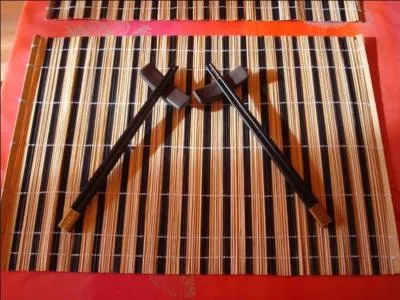 Avec des baguettes (l'ustensile utilis par les asiatiques pour manger), quel geste est-il correct de faire ?