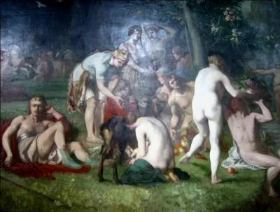 A quel peintre franais devons-nous ce tableau symbolique intitul   La paix  , expos au Salon de Paris en 1861 ?