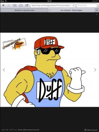 Dans ce bar, quelle boisson prend Homer ?