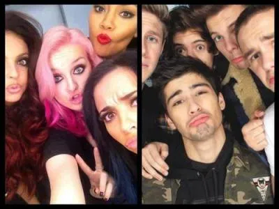 Sur la photo, avec qui sont les One Direction ?