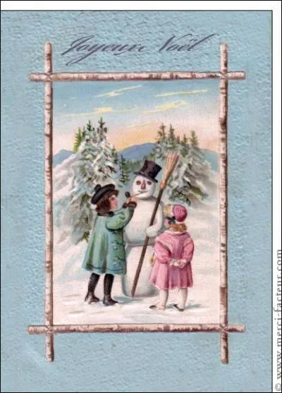 Que met l'enfant dans la bouche du bonhomme de neige ?