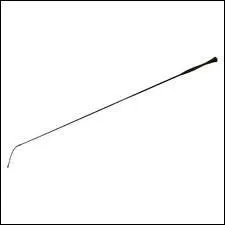 La badine, longue et fine cravache, sert à punir un cheval désobéissant.