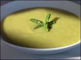 Comment est appel le potage ralis  base d'asperges ?